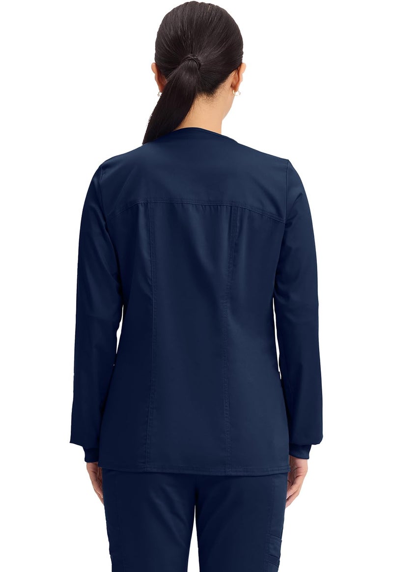 Cherokee Women's Workwear Core Stretch Warm Up Scrubs Jacket, Navy, XX-Small - Image 5